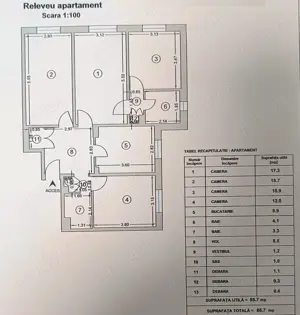 Vanzare apartament 4 camere - Teiul Doamnei - Stradal - vedere spate  - imagine 2