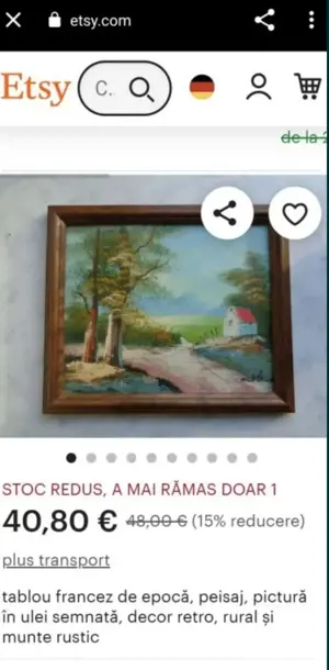 Tablou pictat manual, semnat  - imagine 4