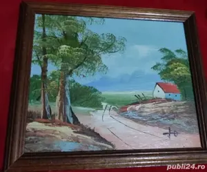 Tablou pictat manual, semnat  - imagine 3