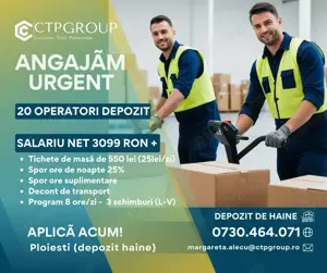 Operator depozit haine Ploiesti