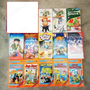 casete VHS caseta video film desene animate clasice povesti Craciun