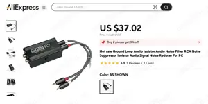 PRO R2 - ground loop isolator - izolator bucla de masa cu comutator - profesional - imagine 5