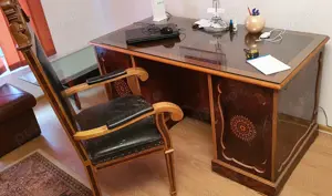 Birou + scaun   elegante, culoare maro