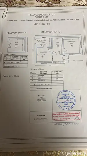 Pret 43.500 euro-vand casa in Branesti Dambovita,langa Sinaia, cu teren de 1000mp - imagine 3