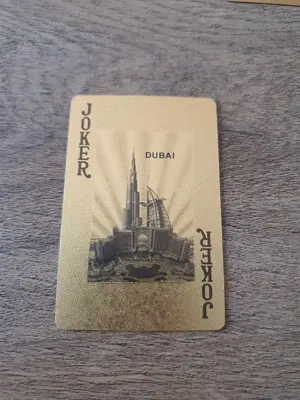 Carti de poker din aur din Dubai | Perfect pentru cadou - imagine 2