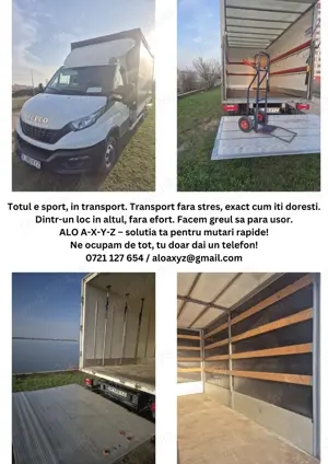 #TransportMobilă #Mutări #Relocări #Debarasare #Moloz #DebarasareCanapea #DebarasareSaltea #Reciclat