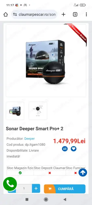 Sonar dipper pro+2 c