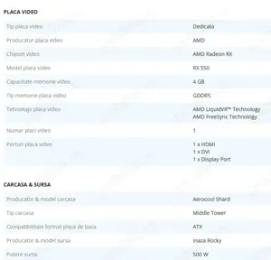 Desktop PCGaming, i3-10100F, 750 SSD, 16 gbDDR4, RadeonRX 550 4GB DDR5 - imagine 4