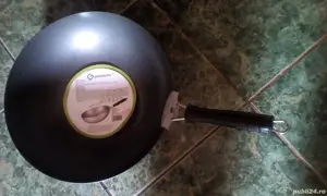 Tigaie wok dincotel carbon cu 3 str. antilipire