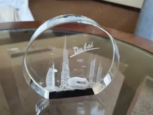 Decoratie mini Dubai cristal cu Museum of Future | Perfect pentru cadou