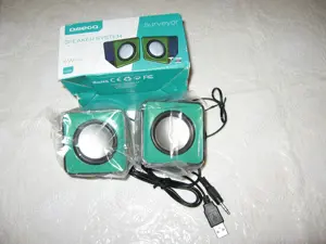 Set 2 boxe OMEGA Surveyor OG-01G, 2.0, 6W RMS, USB, green 