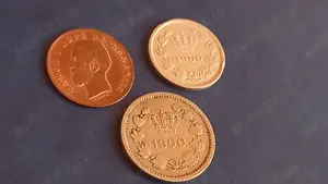 Vand lot 3 monede de colectie romanesti din 1900 toate,monede de 2,5 și 10 bani,stare foarte buna - imagine 4