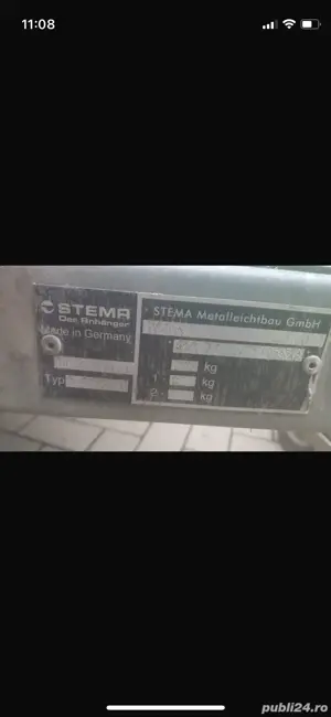 remorca auto 750kg Stema adusa din germania  - imagine 6