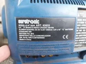 TV alb negru mini cu radio AM FM - imagine 5