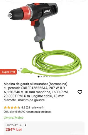 mașină infiletat si gaurit Skil - imagine 2