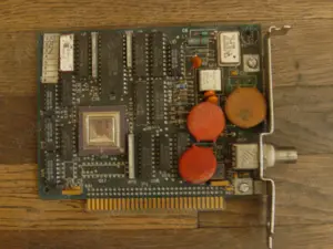  placa retea sau video pe slot ISA 8 bit pentru IBM 3270 cu mufa BNC