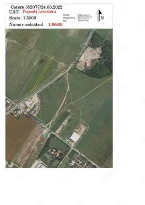 Teren oras Popesti Leordeni langa centura Bucuresti