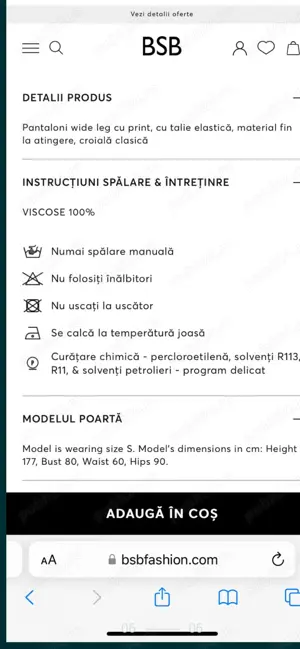 BSB Pantaloni dama, de vara, noi, cu eticheta imprimeu floral  - imagine 5