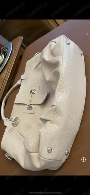 IL PASSO geanta marime medie din piele culoare NUD de dama  - imagine 2