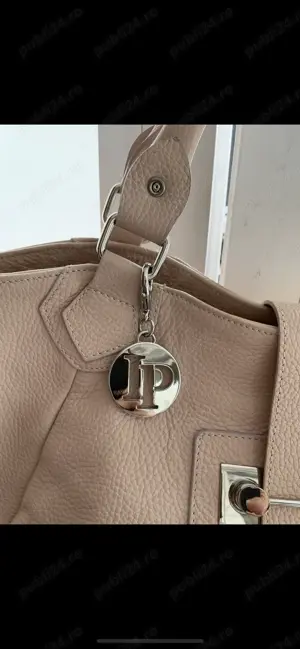 IL PASSO geanta marime medie din piele culoare NUD de dama  - imagine 3