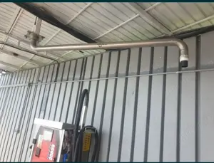 Braț inox suspendat furtun aspirator spalatorie self