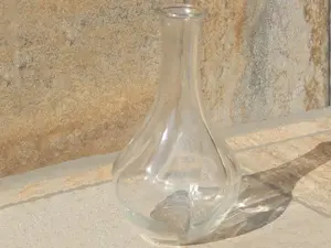 Vaza de sticla (recipient) cu gat lung 17 cm