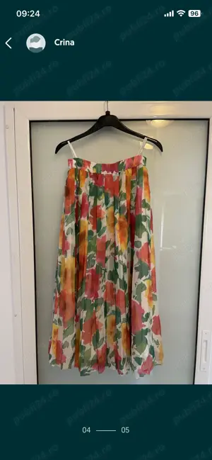 FUSTA PLISATA VERA MONT multicolora vascoza noua  - imagine 4