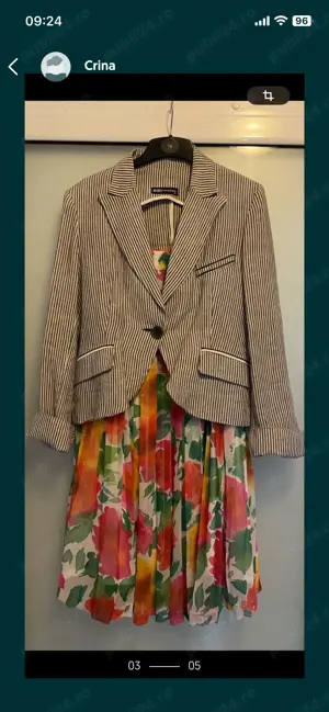 FUSTA PLISATA VERA MONT multicolora vascoza noua  - imagine 5