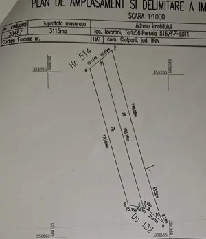 155000   - Izvorani, Ilfov - teren intravilan 3100 mp - imagine 2