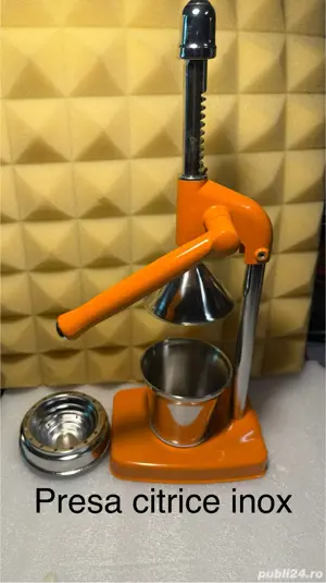 Presă manuală de citrice din inox, stare nouă