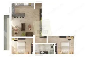 Apartament 3 camere balcon zona Mega Image 0% comision - imagine 11