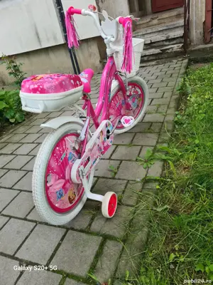 Bicicleta copii 7-10 ani, Princess roz - imagine 5