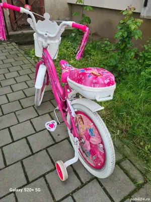 Bicicleta copii 7-10 ani, Princess roz - imagine 3