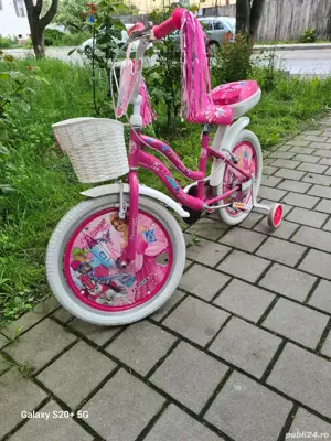 Bicicleta copii 7-10 ani, Princess roz - imagine 4