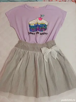 Tricou Frozen Elsa GAP fustă - imagine 2