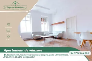 Apartament 2 camere cu centrala proprie, zona Ultracentrala, Arad