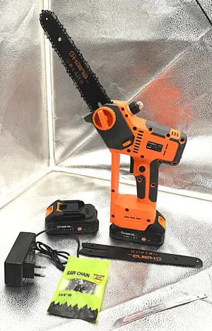 Drujba cu acumulator 2x62V, lama 20cm   Pachet Extra - imagine 4