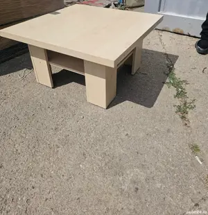 Măsuță de sufragerie  cu polita inferioara 80cm 80 cm0 - imagine 3