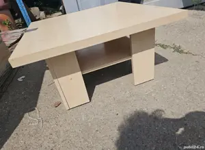 Măsuță de sufragerie  cu polita inferioara 80cm 80 cm0 - imagine 2