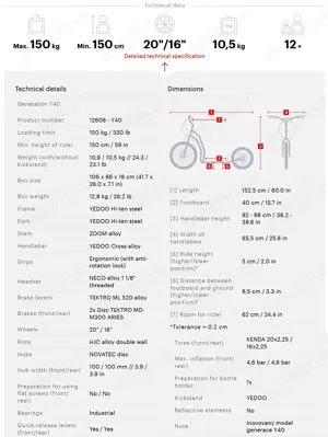 Trotinetă Yedoo Mezeq Y40, pret 1300  lei. - imagine 3