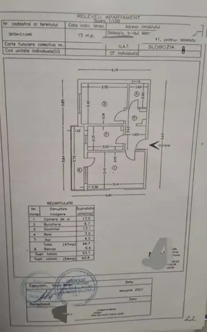 Vand apartament 2 camere lângă gara Slobozia  - imagine 8