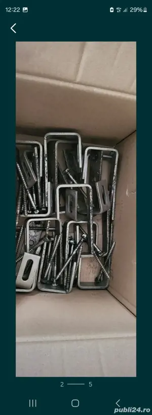 Lot 20 suporti si suruburi inox panouri fotovoltaice solare - imagine 5