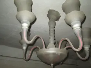 Lustra sufragerie cu 4 si 3 brate din sticla , fabricata la Berca Buzau - imagine 4