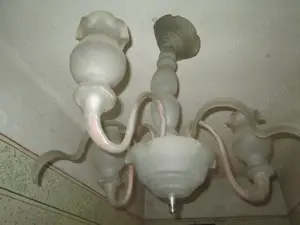 Lustra sufragerie cu 4 si 3 brate din sticla , fabricata la Berca Buzau - imagine 3