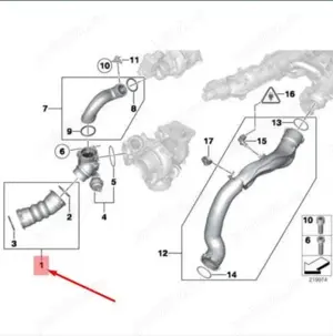 Furtun presiune turbo intercooler BMW 78054015 Motor N57D30