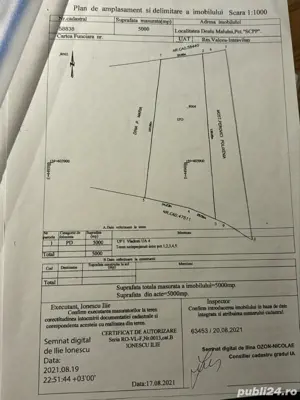 Vand teren intravilan 5000mp3 padure dealul malului valcea