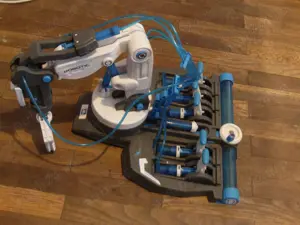 brat robotic hidraulic cu apa proiect licenta disertatie diy hobby mecatronica arduino 4 articulatii - imagine 2