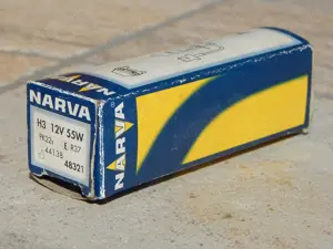 Bec auto Narva H3 12v 55w PK22s fabricat Germania cu ambalaj - imagine 3