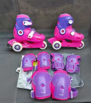 Role reglabile OXELO Play3 Roz-Mov - imagine 5