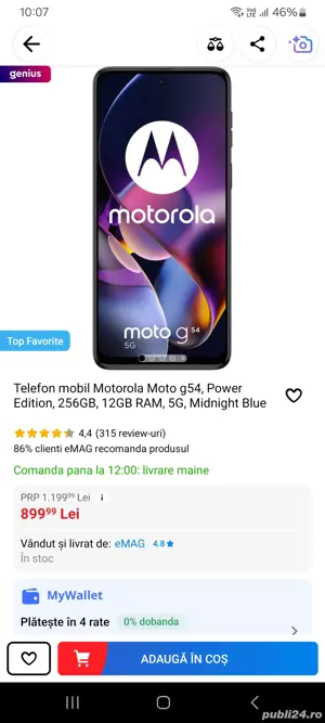 motorola moto g54 power edition 256gb memorie 12gb RAM